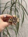 Штамп &laquo;Писанковий орнамент &ndash; Звізда подвійна&raquo; для вибійки по тканині  дерев'яний штамп для вибійки по тканині