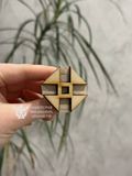 Штамп &laquo;Писанковий орнамент &ndash; Хрестоподібний&raquo; для вибійки по тканині  дерев'яний штамп для вибійки по тканині